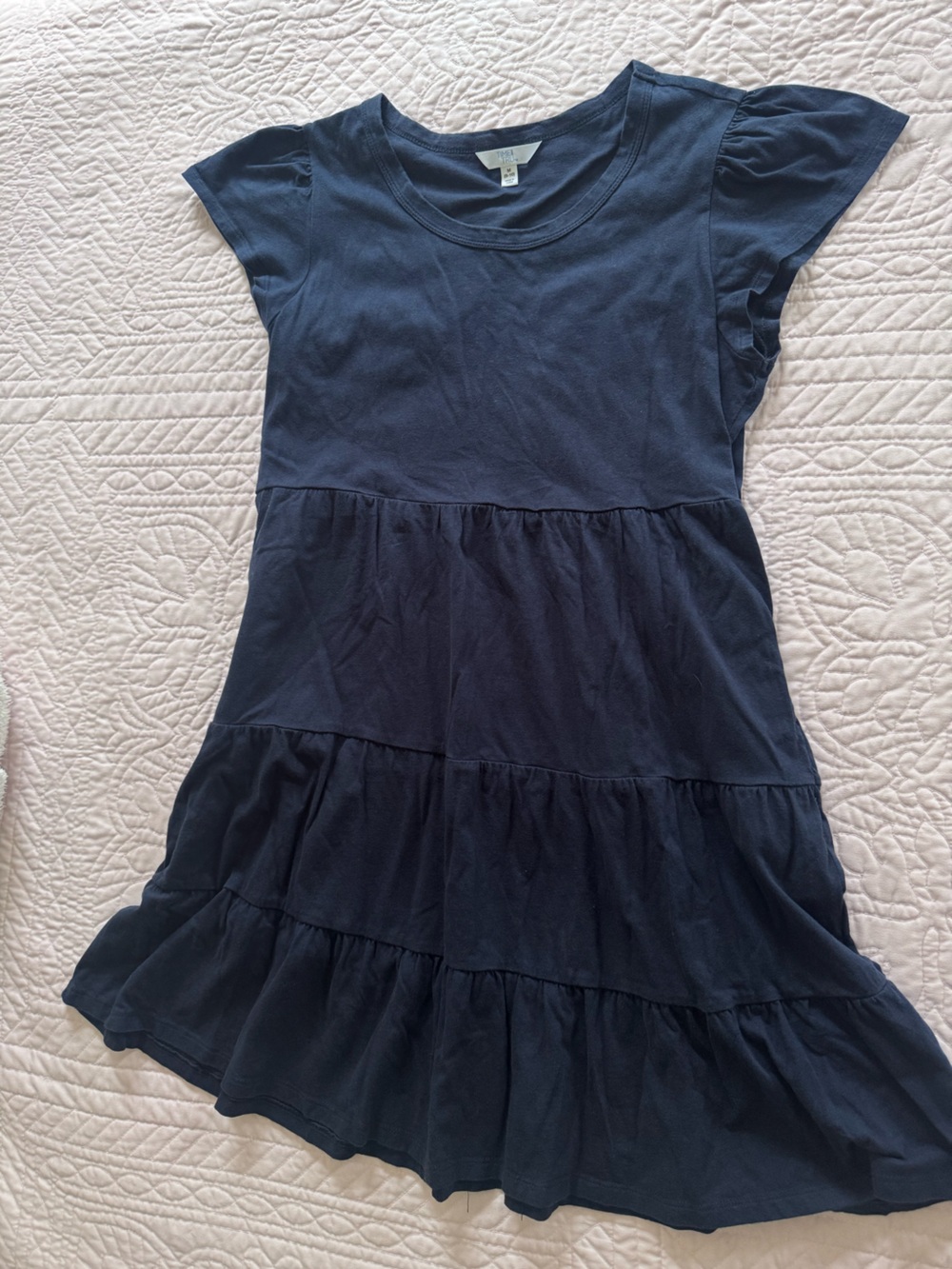Time and Tru Navy Tiered Midi Dress